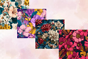 Oversized Floral Seamless Patterns, a Pattern Graphic by SVGArt (Thumbnail 4 of 9)