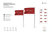 Waving Flag Mockup Template Set, an Advertising Mockup by DesignRushMarket (Thumbnail 1 of 11)