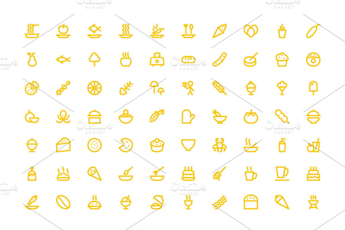 325+ Food Icons, an Icon by Vectors Market (Photo 2 of 5)