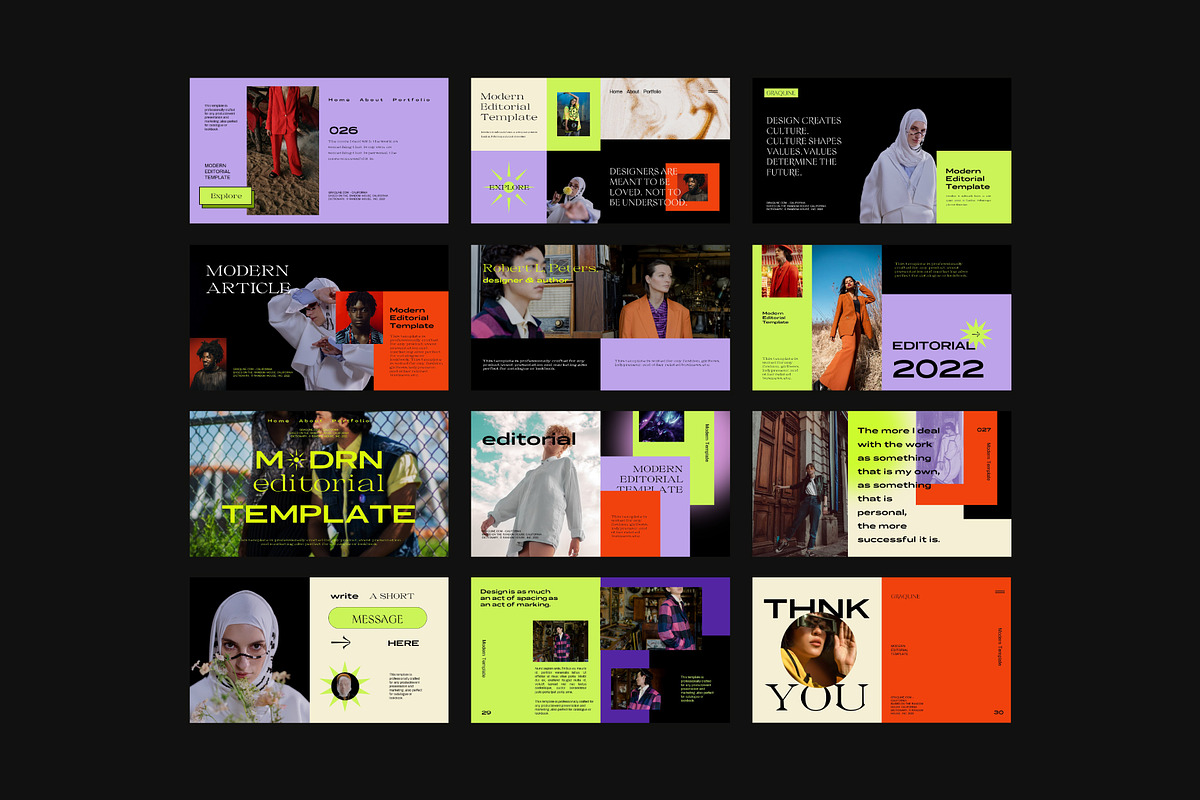 Graqline Bundle Presentation Pack, a Presentation Template by Rocket Template (Photo 14 of 15)