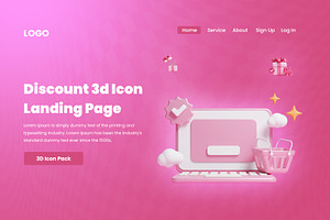 Discount 3d Illustration Icon