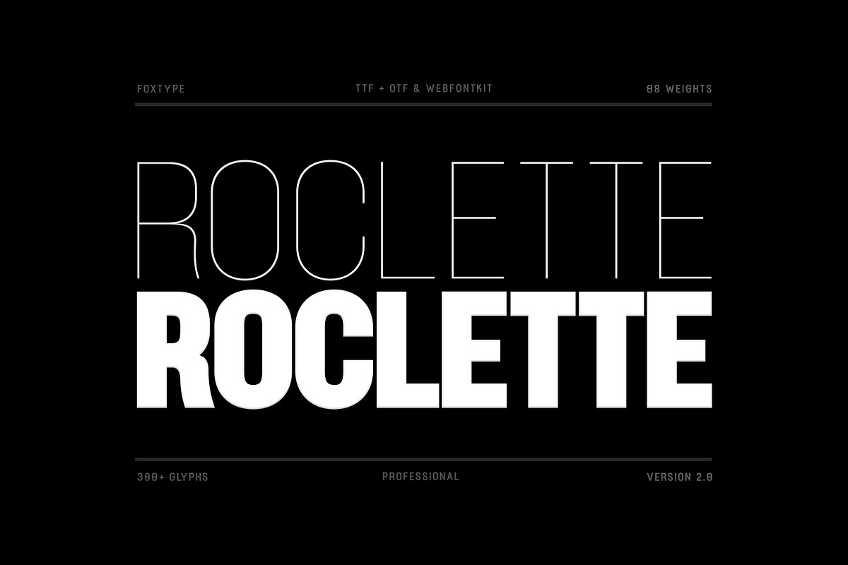 Roclette Pro Display Typeface, a Sans Serif Font by Foxtype (Photo 1 of 7)