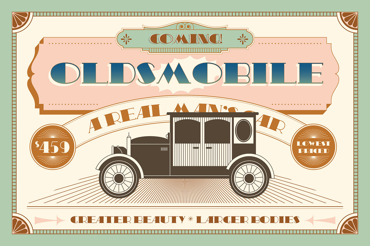 Nerts Deco Artdeco Display Typeface, a Font by graphicook (Photo 7 of 10)