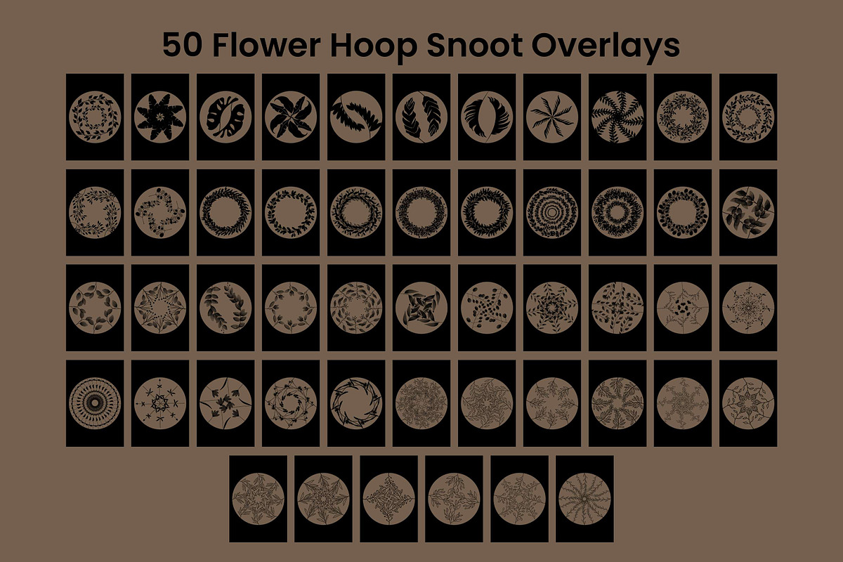 50 Flower Hoop Snoot Overlays, a Background Graphic by 3Motional (Photo 9 of 16)