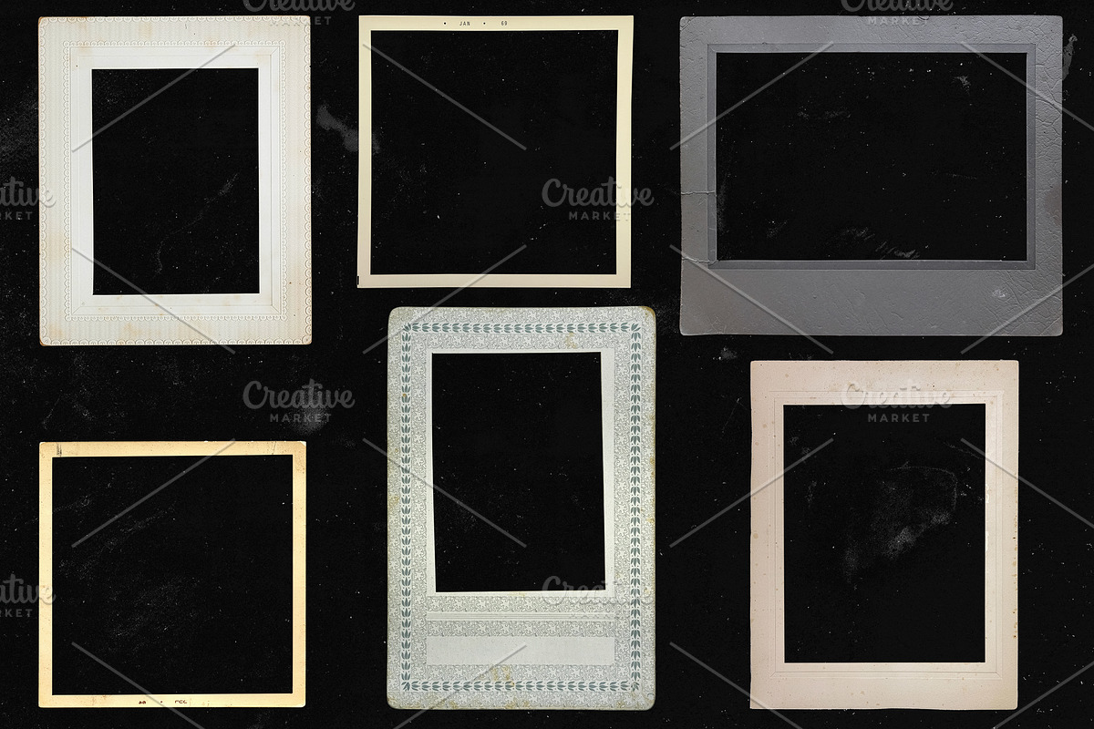 16 Old Photo Frames Isolated Objects, an Object Graphic by smishura (Photo 2 of 5)