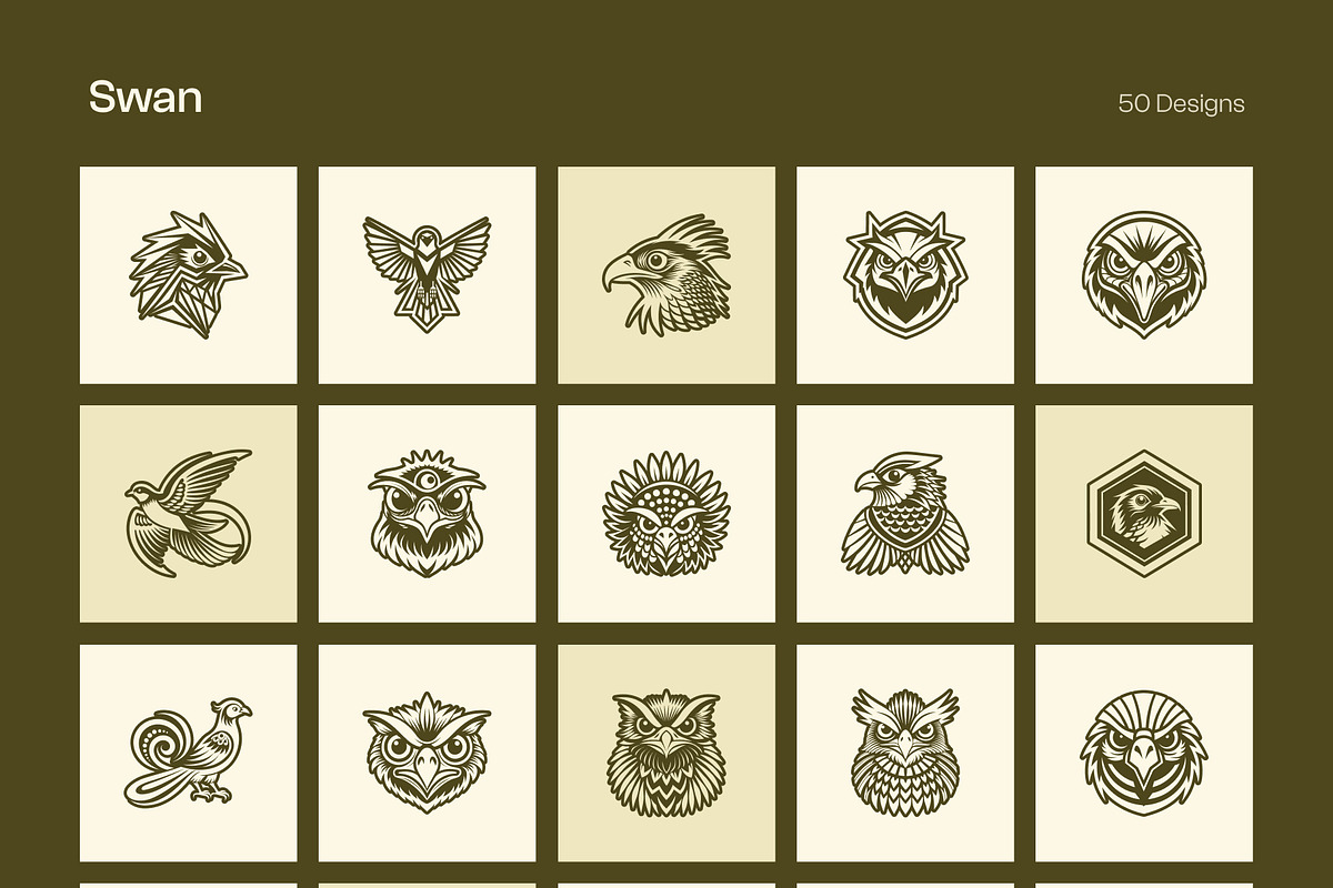 1500 Bird Logo Art Set, a Solid Icon by Creative Stall (Photo 22 of 38)