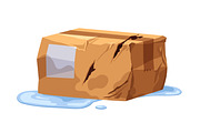 Damaged cardboard boxes set, an Object Illustration by Good Studio (Thumbnail 3 of 9)