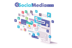 Vector Mobile Social Media Apps