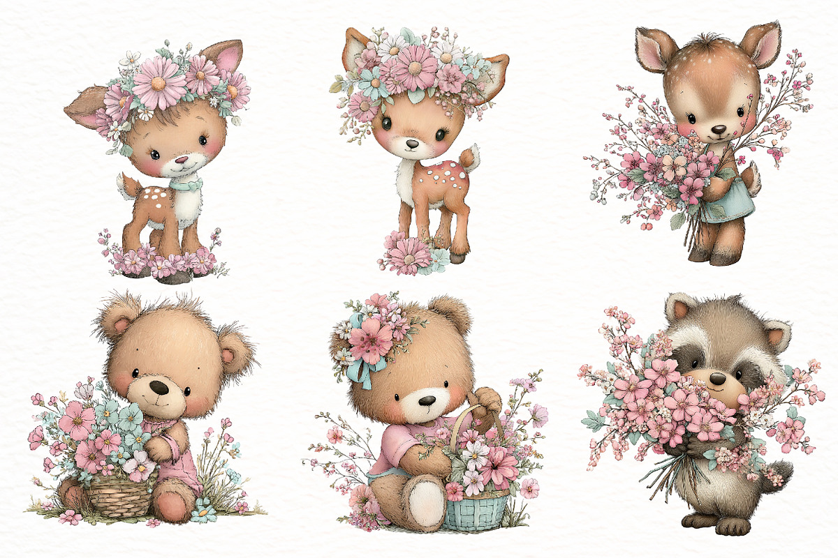 whimsical spring Animals clipart, an Illustration by Designworld (Photo 3 of 7)