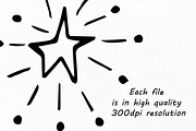 Doodle Stars Clipart, a Decorative Illustration by PassionPNGcreation (Thumbnail 2 of 3)