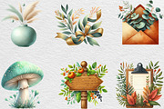 Mint Fresh Green Autumn Clipart, an Illustration by Black Bird Studio (Thumbnail 3 of 6)