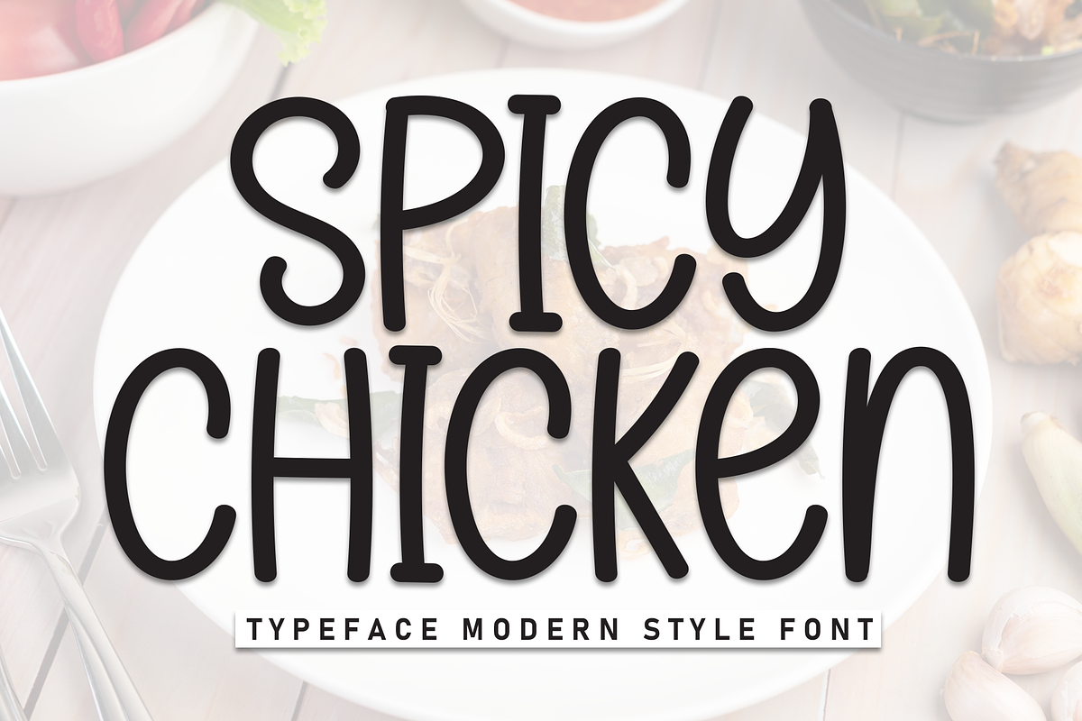 Spicy Chicken | Script Font, a Script Font by Scratchones (Photo 1 of 8)