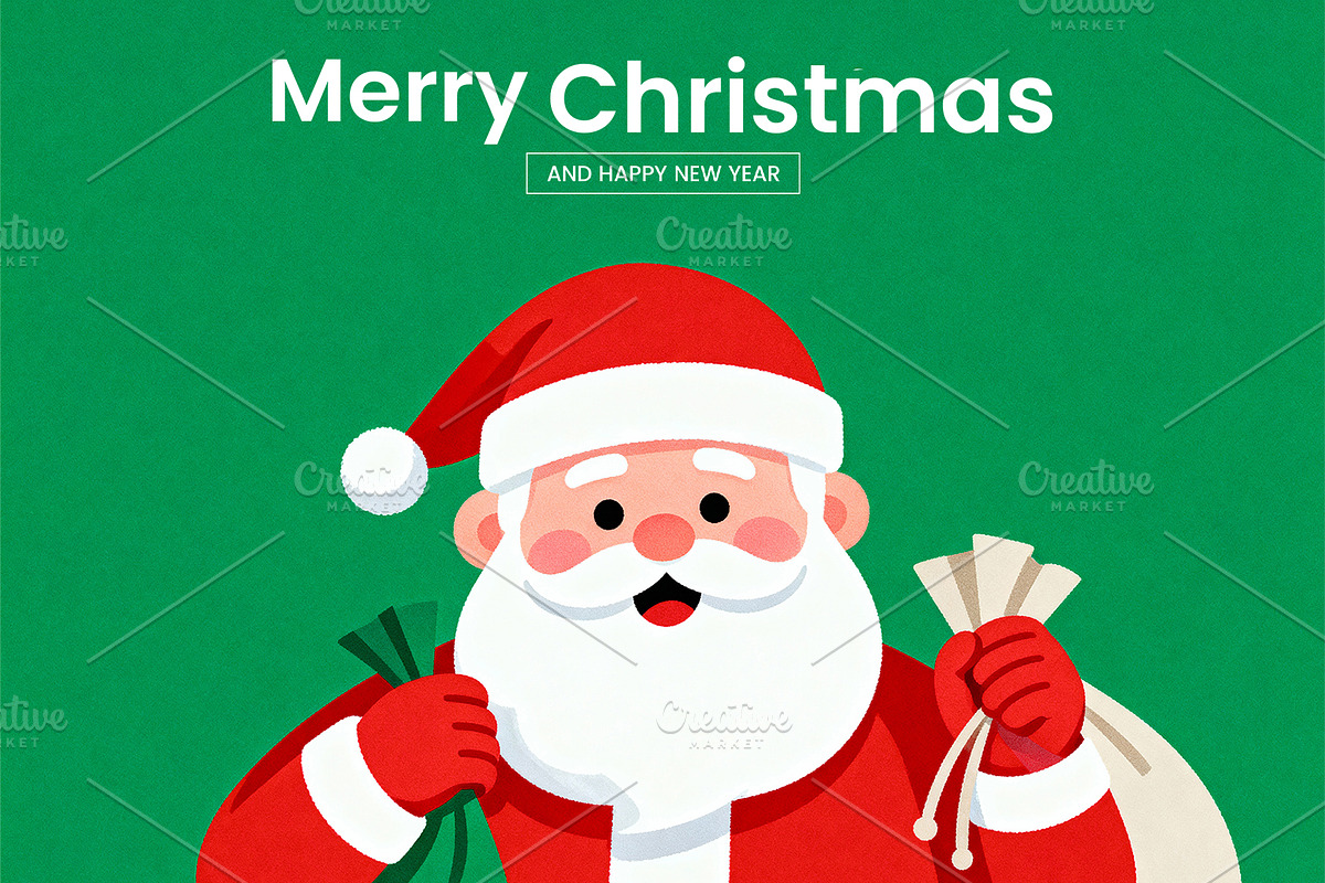 Merry Christmas & Happy New Year PSD, a Social Media Template by Qaseem Zaidi Graphics (Photo 1 of 2)