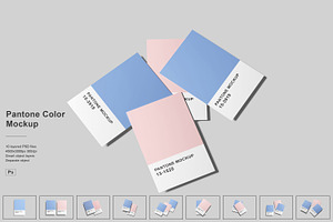 Pantone color Card Mockups, a Print Template by NyakBiett