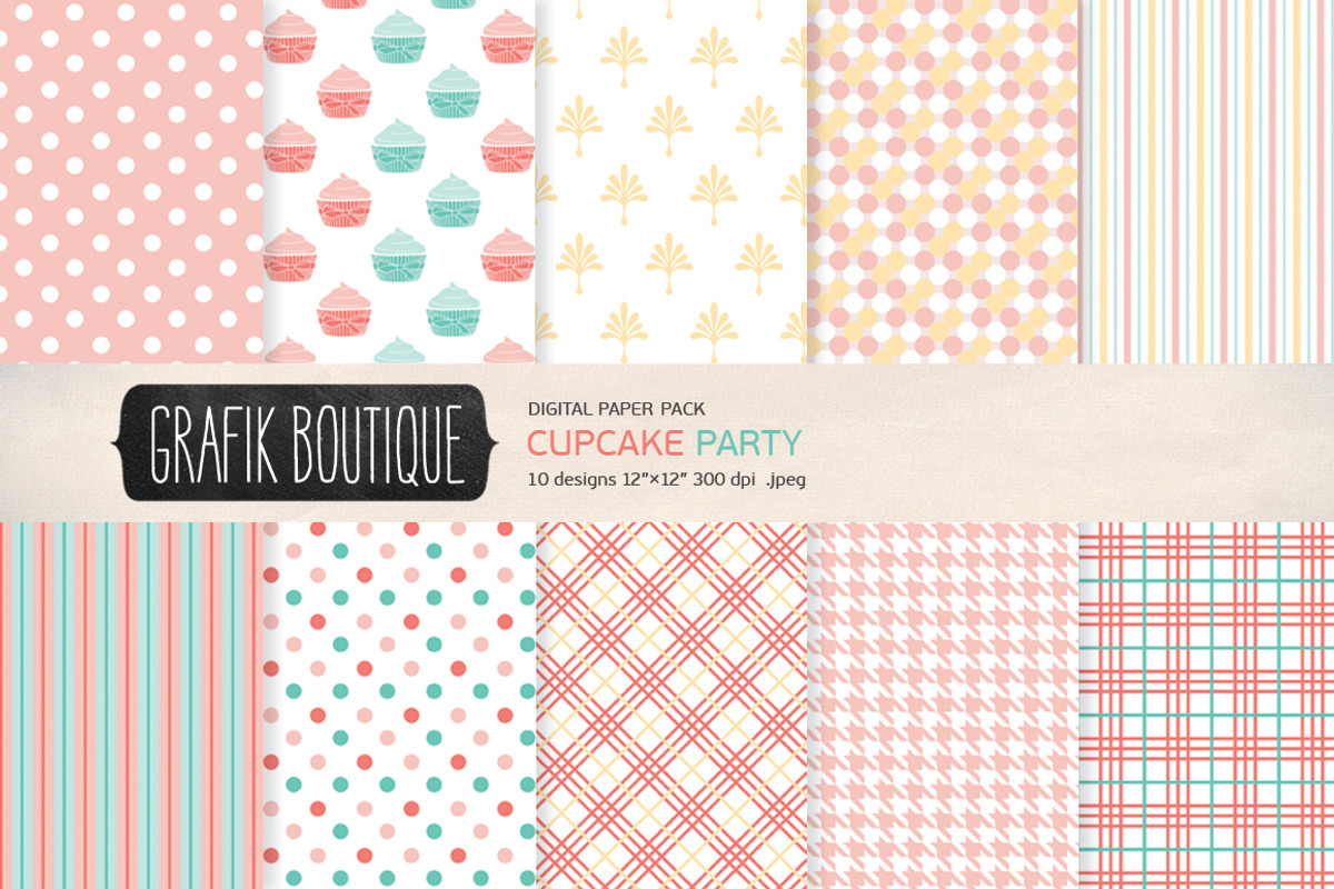 Cupcake polkadot papers
