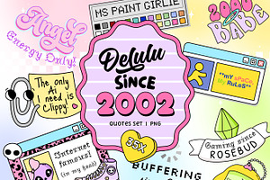 2000s Y2K Quotes PNG Bundle, an Object Graphic by Huxmay