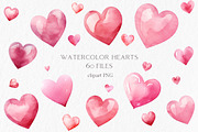 Watercolor heart clipart, an Object Graphic by MyLittleMeow (Thumbnail 1 of 7)
