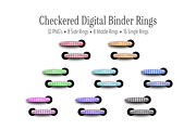 Checkered Digital Binder Rings, an Object Graphic by 3PointsCreative (Thumbnail 1 of 6)