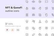 NFT & GameFi outline icons, an Outline Icon by LAFS (Thumbnail 1 of 3)