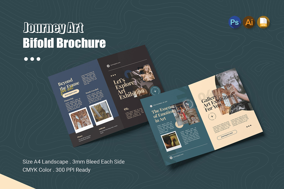Journey Art Bifold Brochure, a Brochure Template by Esensifiksi.studio (Photo 1 of 2)