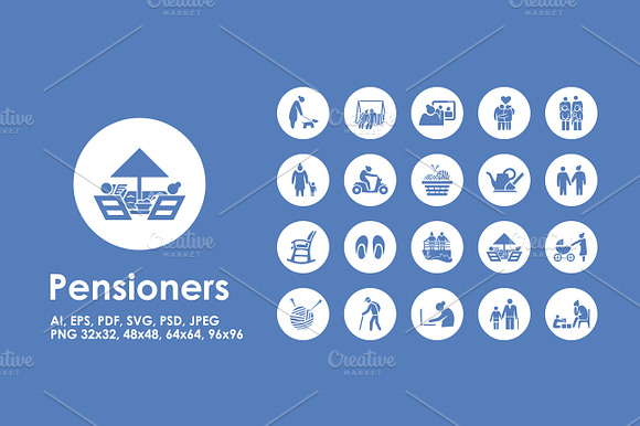 Pensioners Simple Icons