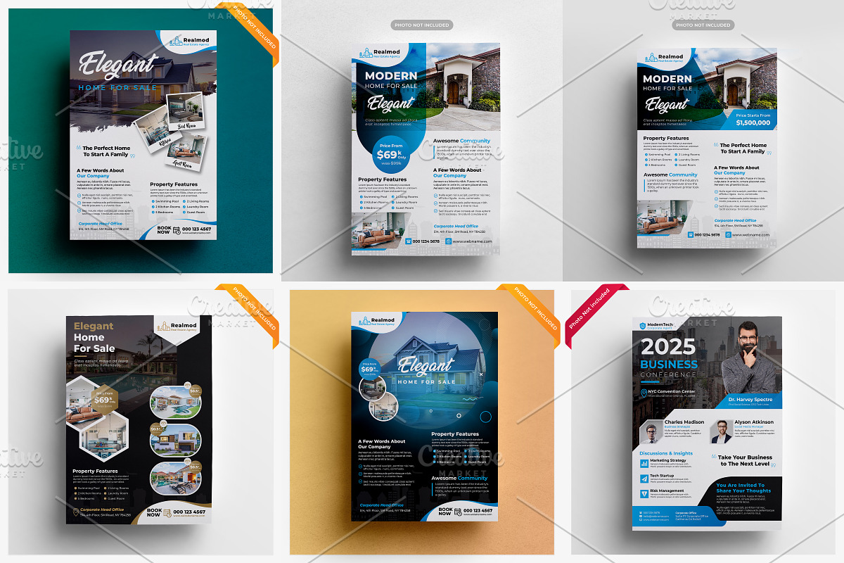 Mega Real Estate Flyer Bundle, a Branding & Logo Template by DesignsLab (Photo 3 of 5)