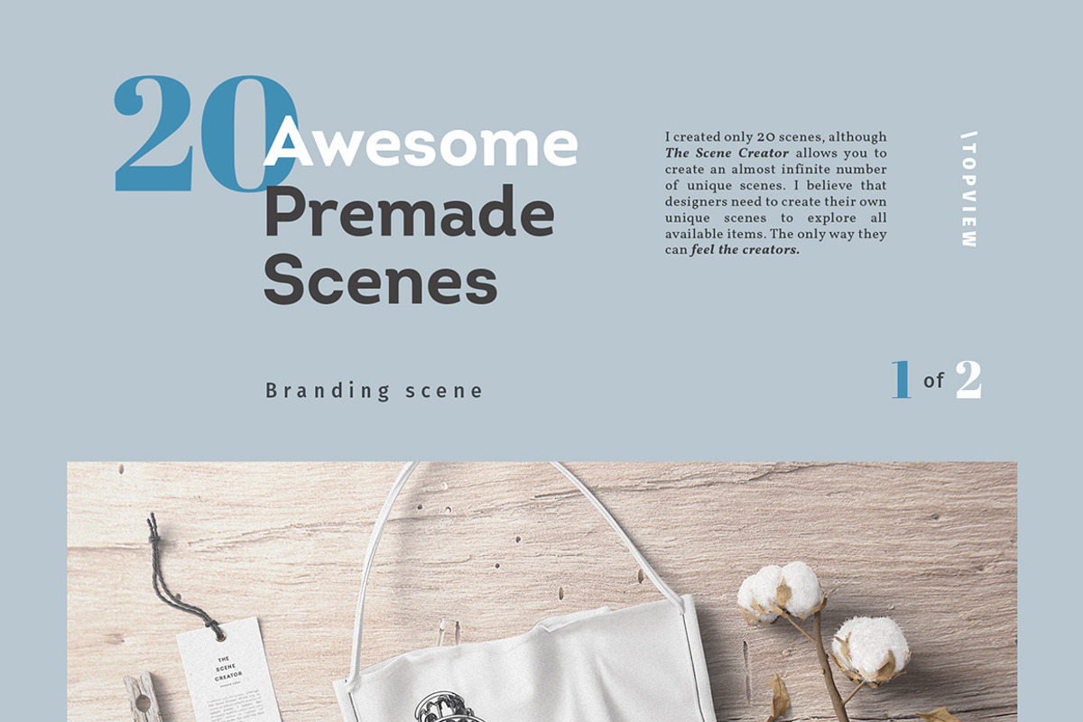 50%OFF The Scene Creator - Top view, a Books & Magazine Mockup by Creatoom (Photo 3 of 12)