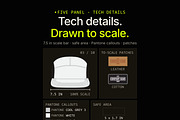 Hat Template - 5 Panel Hat, a Hat Mockup by Template Haven (Thumbnail 3 of 14)