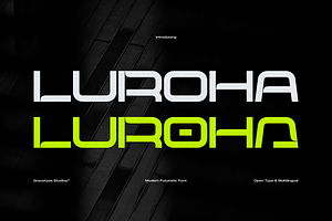 Luroha | Modern Futuristic Font, a Sans Serif Font by gracetype_studio