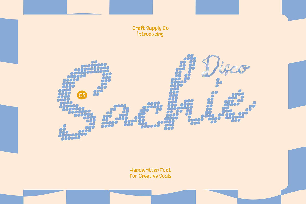 CS Sachie Disco, a Script Font by Craft Supply Co. (Photo 1 of 8)