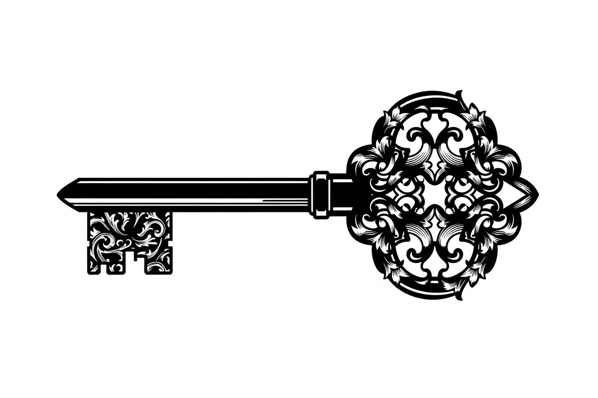 Ornamental Vintage Key SVG Bundle, an Illustration by Gaye Art (Photo 15 of 31)