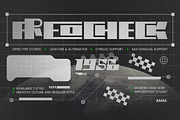 Areocheck Techno Fonts Three Styles, a Font by Erifqizefont (Thumbnail 1 of 15)