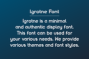 Igrotne - Corporate Logo Font, a Sans Serif Font by Iqsiart Studio (Thumbnail 7 of 11)