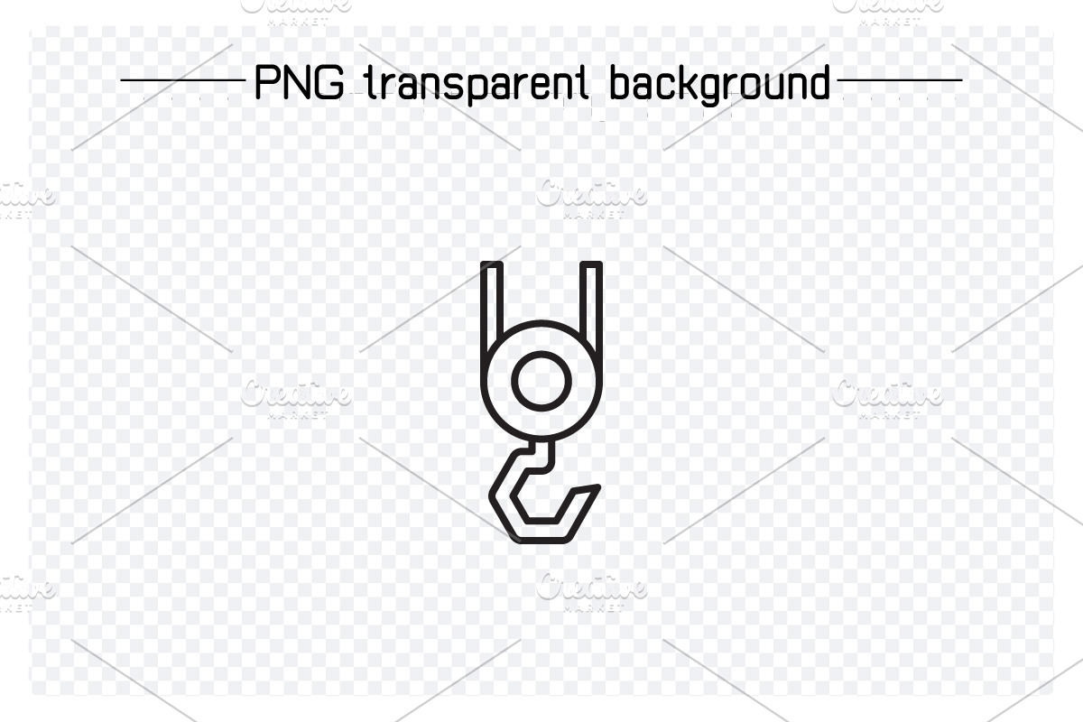 Crane Hook Winch Icons Illustration, an Outline Icon by Designfour (Photo 4 of 7)