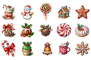 Sweet Christmas Clipart Bundle PNG, an Illustration by Designking (Thumbnail 3 of 5)