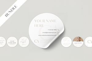 BUNDLE: Real Estate Circle Stickers, a Branding & Logo Template by EstateElements