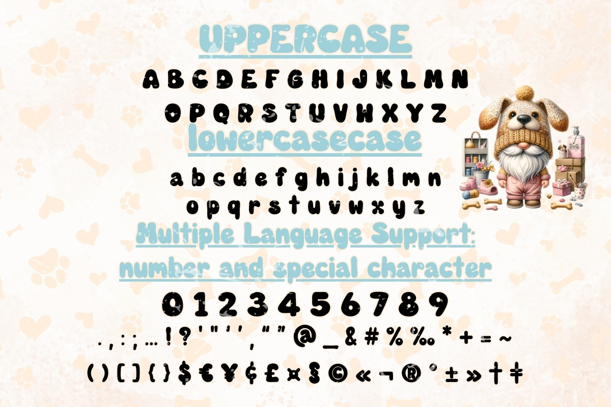 Groovy Woof Woof - Handwritten, a Handwritten Font by Charmingbear59.design (Photo 5 of 5)