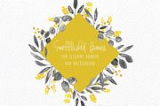 Yellow & Grey Flowers hand painted, a Decorative Illustration by MaraquelaStudio (Thumbnail 4 of 8)