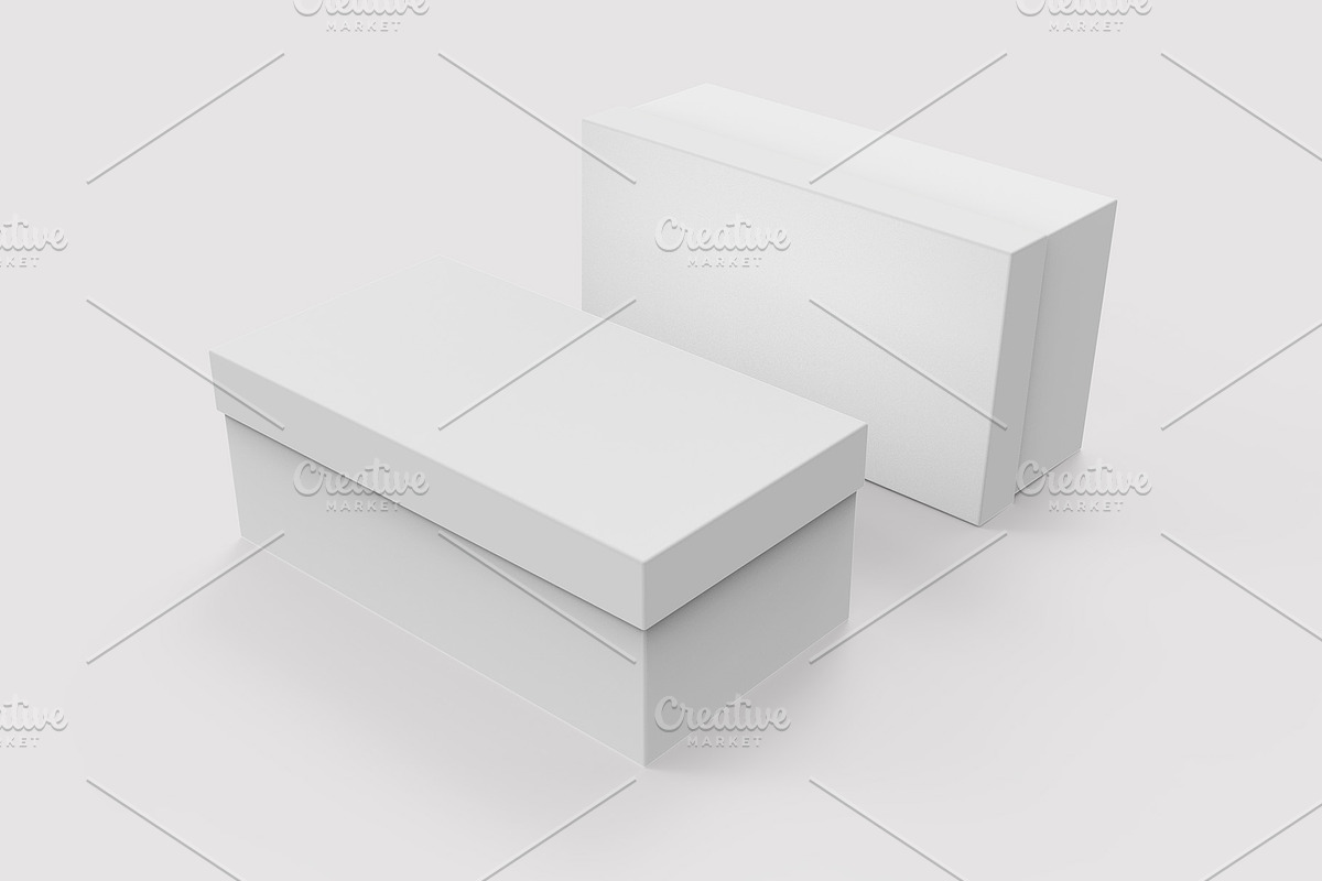 Shoe Box Mockup - 8 Views, a Packaging Mockup by Illusiongraphic (Photo 17 of 17)