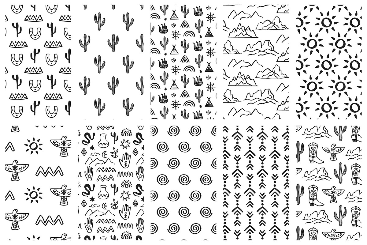 Western Bundle Clipart and Patterns, a Graphic by Katrinelly (Photo 12 of 14)
