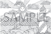 Landscape doodles, an Illustration by Somjai King (Thumbnail 5 of 5)