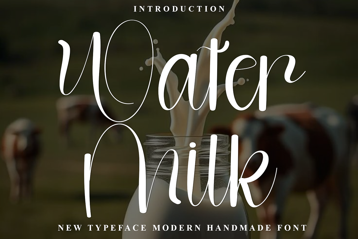 Water Milk, a Handwritten Font by InermediaSTUDIO (Photo 1 of 8)