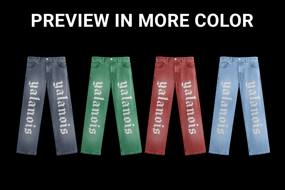 reguler jeans mockup, a Bottom Mockup by yalanois (Photo 3 of 5)