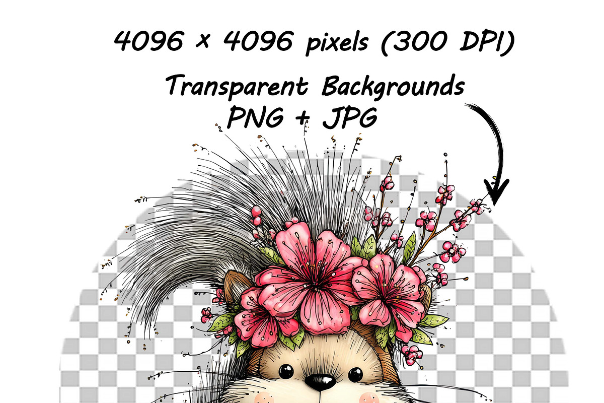 Whimsical Animals Floral Clipart, a Graphic by one-touch (Photo 15 of 18)