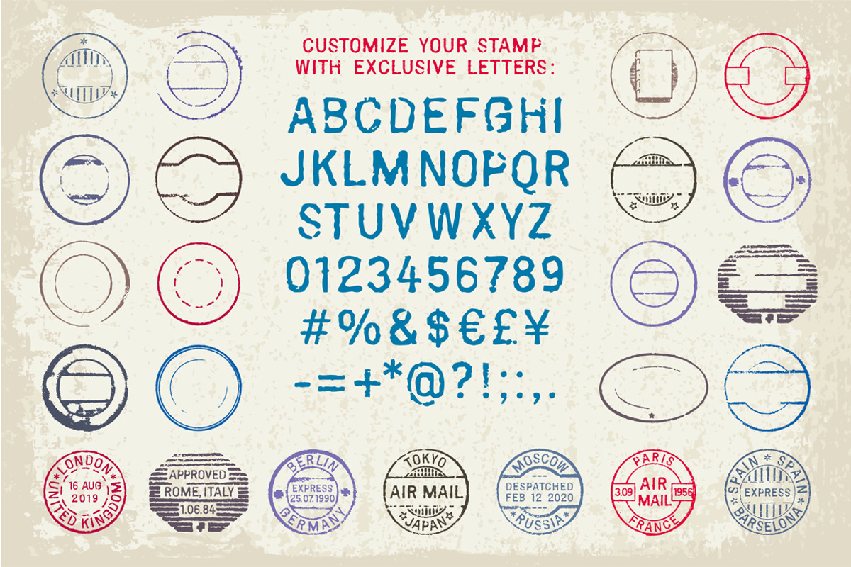 Vintage Postage Stamps And Ephemera, an Object Graphic by Digiselector Design Goods (Photo 4 of 4)
