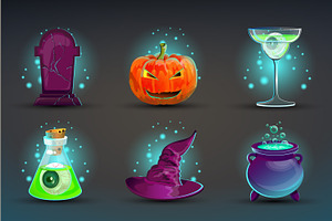 Game icons Halloween.
