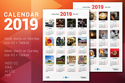 Calendar Poster 2019, a Stationery Template by AntartStock (Thumbnail 1 of 4)