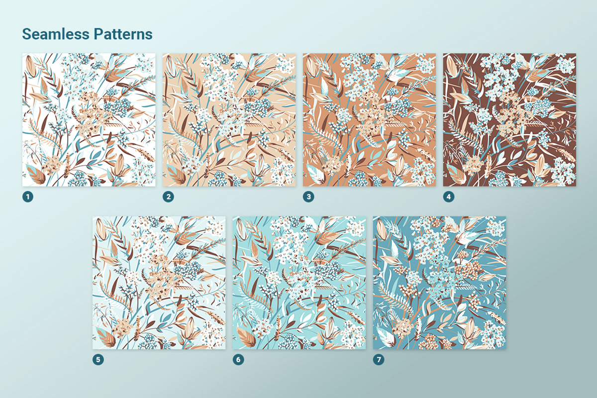 Floral Pattern, a Background Graphic by Yulia Ogneva (Photo 2 of 9)