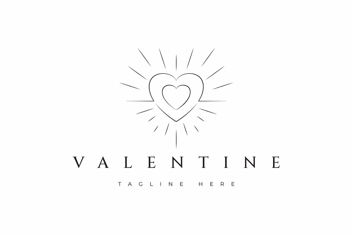 Love Heart Shape Valentines Day Logo, a Branding & Logo Template by Signatoro