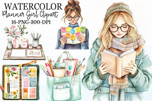 Planner Girl Sublimation Clipart, a Seasonal Illustration by Rose Art